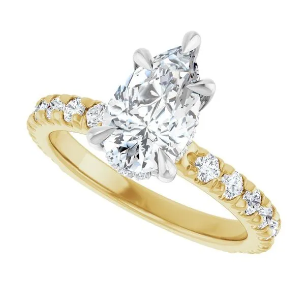 Claw-Prong Hidden Halo-Style Engagement Ring Image 5 Northwood Jewelers Northwood, OH