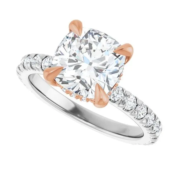 Claw-Prong Hidden Halo-Style Engagement Ring Image 5 Paul James Jewelers Angels Camp, CA