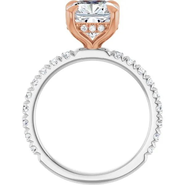 Claw-Prong Hidden Halo-Style Engagement Ring Image 2 Don's Jewelry & Design Washington, IA