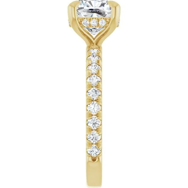 Claw-Prong Hidden Halo-Style Engagement Ring Image 4 Arezzo Jewelers Elmwood Park, IL