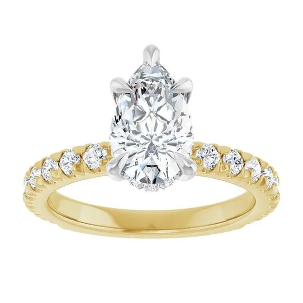 Claw-Prong Hidden Halo-Style Engagement Ring Image 3 J. Thomas Jewelers Rochester Hills, MI