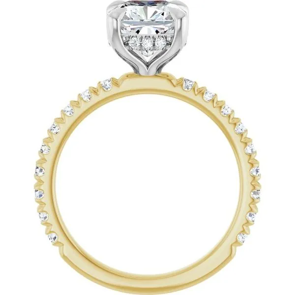 Claw-Prong Hidden Halo-Style Engagement Ring Image 2 Michael Szwed Jewelers Longmeadow, MA