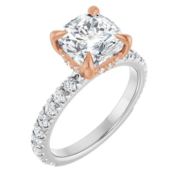 Claw-Prong Hidden Halo-Style Engagement Ring Paul James Jewelers Angels Camp, CA