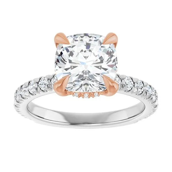 Claw-Prong Hidden Halo-Style Engagement Ring Image 3 Paul James Jewelers Angels Camp, CA