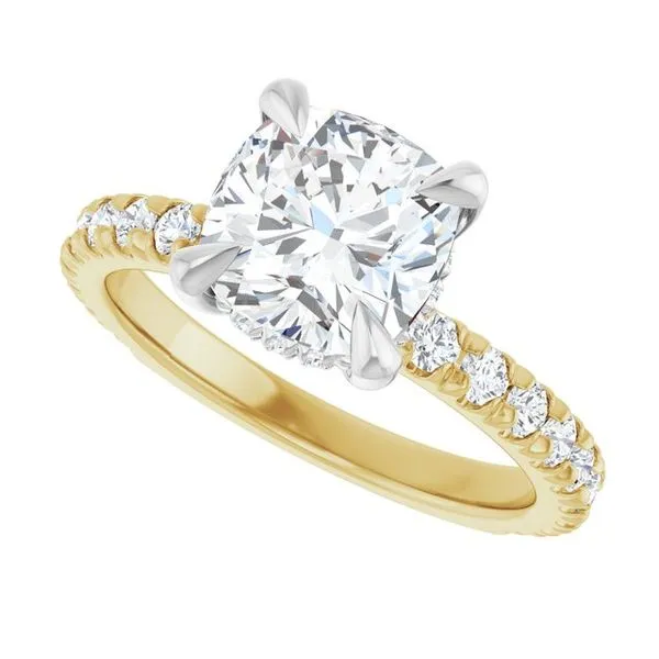 Claw-Prong Hidden Halo-Style Engagement Ring Image 5 Mark Jewellers La Crosse, WI