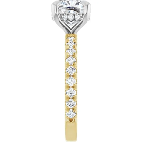 Claw-Prong Hidden Halo-Style Engagement Ring Image 4 Natale Jewelers Sewell, NJ