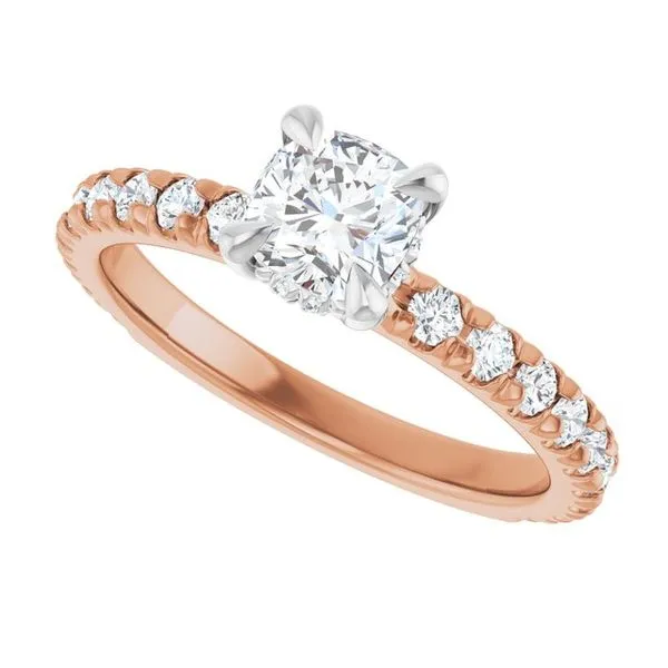 Claw-Prong Hidden Halo-Style Engagement Ring Image 5 Clater Jewelers Louisville, KY