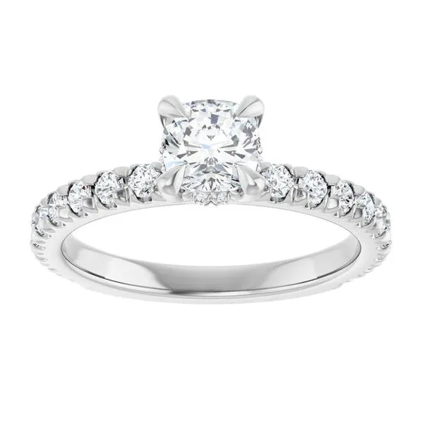Claw-Prong Hidden Halo-Style Engagement Ring Image 3 Paul James Jewelers Angels Camp, CA