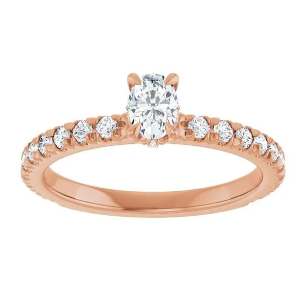 Claw-Prong Hidden Halo-Style Engagement Ring Image 3 Ocean View Jewelers Millville, DE