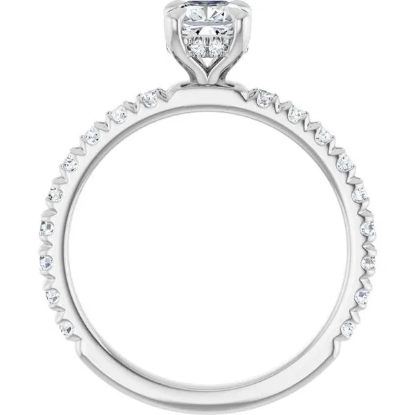 Claw-Prong Hidden Halo-Style Engagement Ring Image 2 Eskews Fine Jewelers Lee's Summit, MO