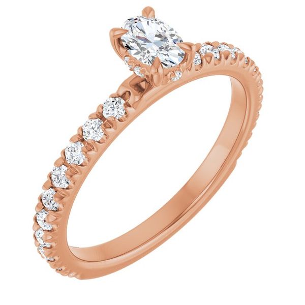 Claw-Prong Hidden Halo-Style Engagement Ring