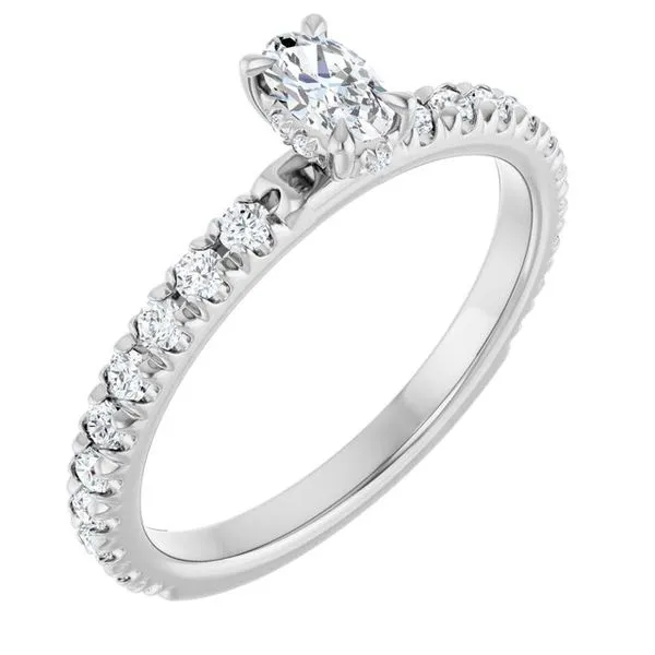 Claw-Prong Hidden Halo-Style Engagement Ring Jimmy Smith Jewelers Decatur, AL