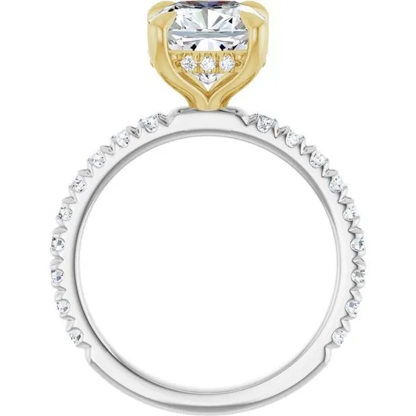 Claw-Prong Hidden Halo-Style Engagement Ring Image 2 Arezzo Jewelers Elmwood Park, IL