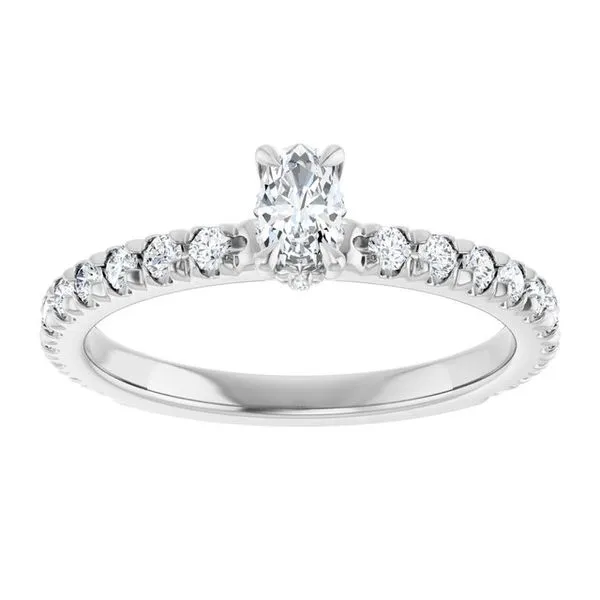 Claw-Prong Hidden Halo-Style Engagement Ring Image 3 Austin's Fine Diamonds & Jewelry Lyndhurst, NJ