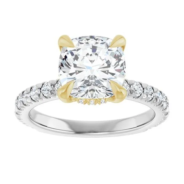 Claw-Prong Hidden Halo-Style Engagement Ring Image 3 J. Thomas Jewelers Rochester Hills, MI