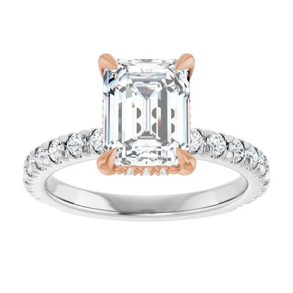 Claw-Prong Hidden Halo-Style Engagement Ring Image 3 Eskews Fine Jewelers Lee's Summit, MO