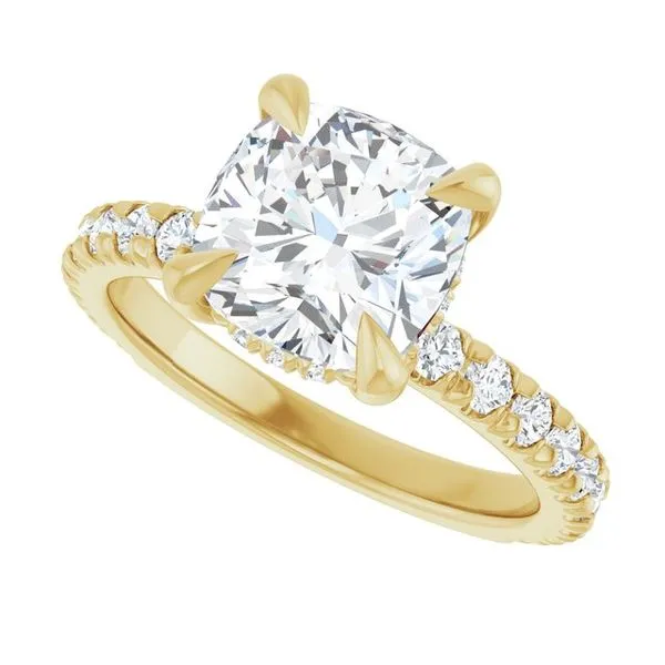 Claw-Prong Hidden Halo-Style Engagement Ring Image 5 Austin's Fine Diamonds & Jewelry Lyndhurst, NJ