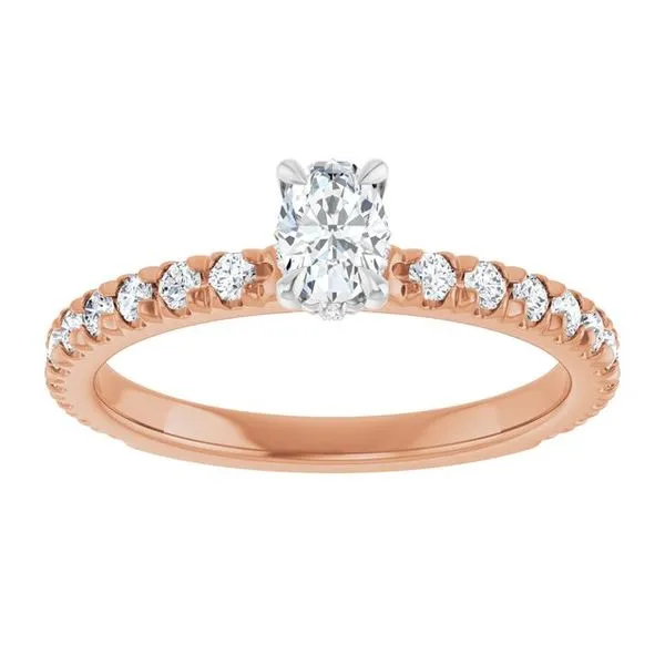 Claw-Prong Hidden Halo-Style Engagement Ring Image 3 Don's Jewelry & Design Washington, IA