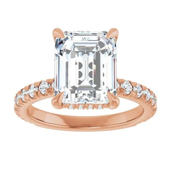 Claw-Prong Hidden Halo-Style Engagement Ring Image 3 Raleigh Diamond Fine Jewelry Raleigh, NC