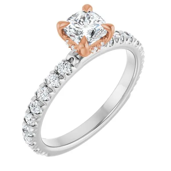 Claw-Prong Hidden Halo-Style Engagement Ring J. Thomas Jewelers Rochester Hills, MI