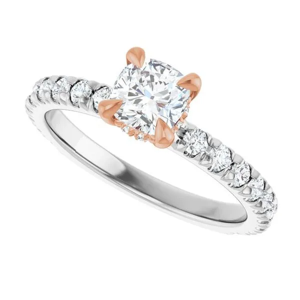 Claw-Prong Hidden Halo-Style Engagement Ring Image 5 Jimmy Smith Jewelers Decatur, AL