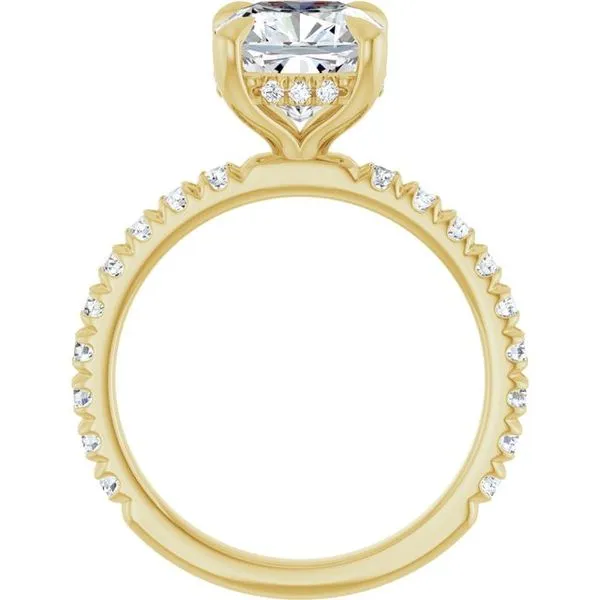 Claw-Prong Hidden Halo-Style Engagement Ring Image 2 Futer Bros Jewelers York, PA