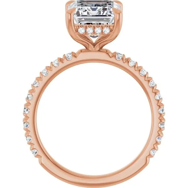 Claw-Prong Hidden Halo-Style Engagement Ring Image 2 JF Jones Jewelers Rochester, NY