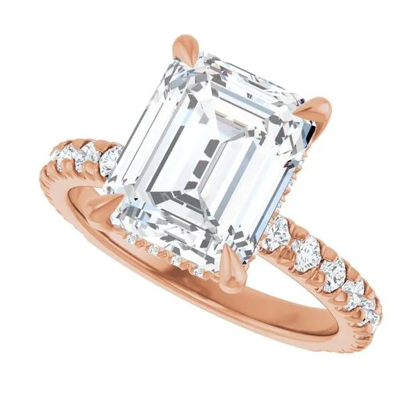 Claw-Prong Hidden Halo-Style Engagement Ring Image 5 Northwood Jewelers Northwood, OH