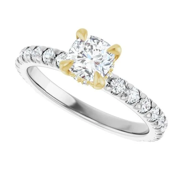 Claw-Prong Hidden Halo-Style Engagement Ring Image 5 Raleigh Diamond Fine Jewelry Raleigh, NC