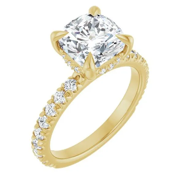 Claw-Prong Hidden Halo-Style Engagement Ring Futer Bros Jewelers York, PA