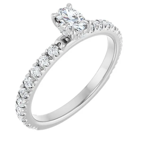 Claw-Prong Hidden Halo-Style Engagement Ring Jimmy Smith Jewelers Decatur, AL