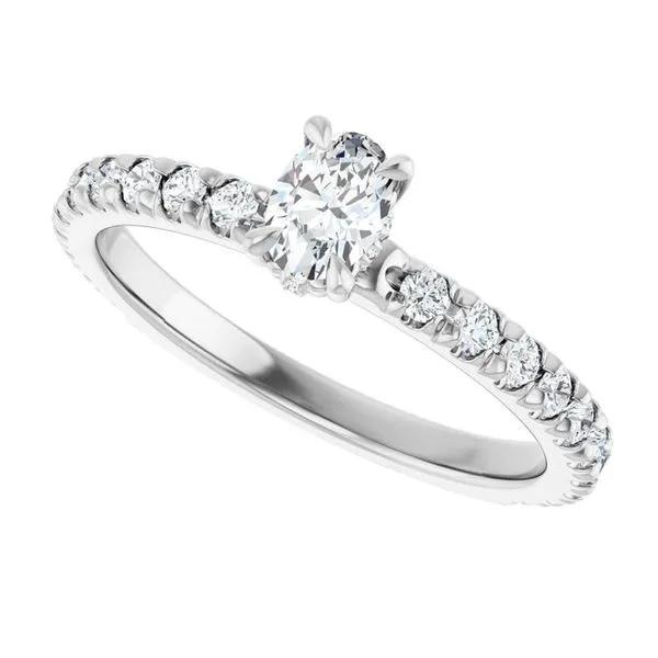 Claw-Prong Hidden Halo-Style Engagement Ring Image 5 Arezzo Jewelers Elmwood Park, IL