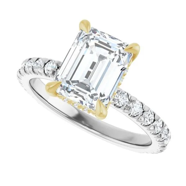 Claw-Prong Hidden Halo-Style Engagement Ring Image 5 Northwood Jewelers Northwood, OH