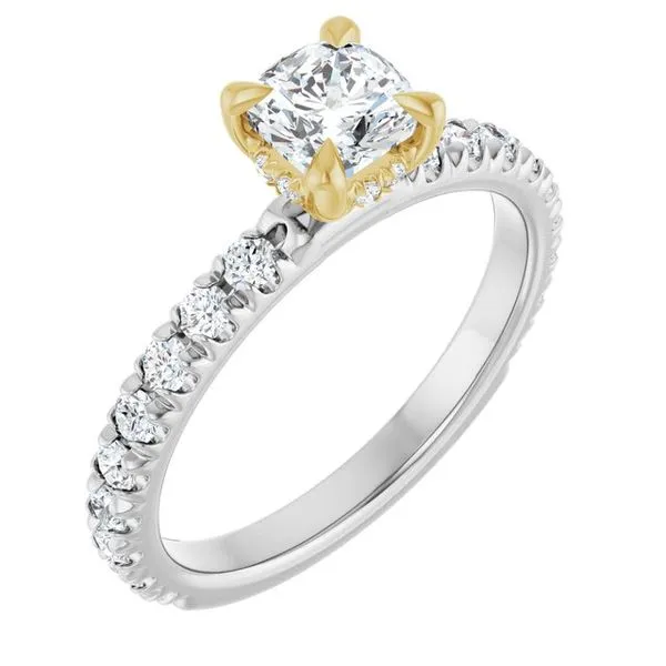 Claw-Prong Hidden Halo-Style Engagement Ring Futer Bros Jewelers York, PA