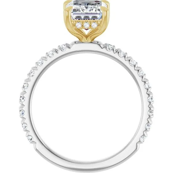 Claw-Prong Hidden Halo-Style Engagement Ring Image 2 Don's Jewelry & Design Washington, IA