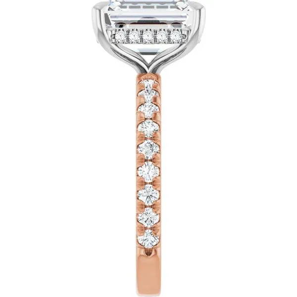 Claw-Prong Hidden Halo-Style Engagement Ring Image 4 Don's Jewelry & Design Washington, IA