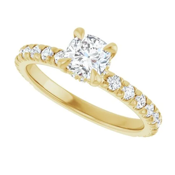 Claw-Prong Hidden Halo-Style Engagement Ring Image 5 JF Jones Jewelers Rochester, NY