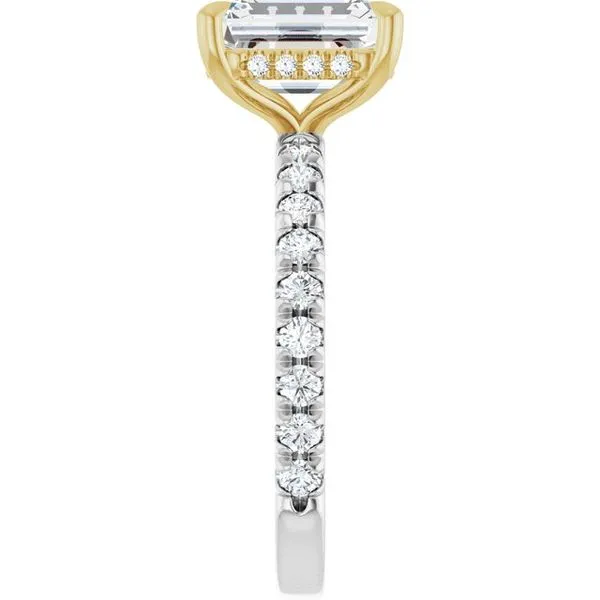 Claw-Prong Hidden Halo-Style Engagement Ring Image 4 Don's Jewelry & Design Washington, IA