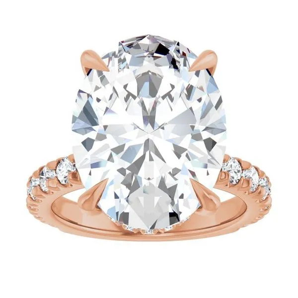 Claw-Prong Hidden Halo-Style Engagement Ring Image 3 Northwood Jewelers Northwood, OH