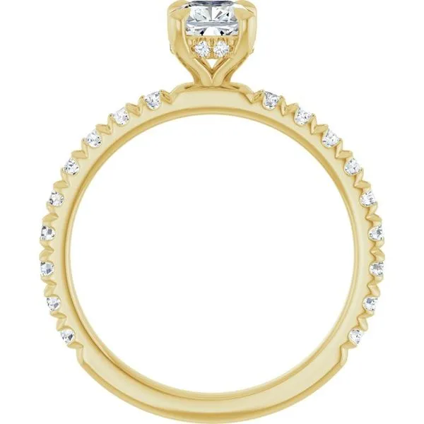 Claw-Prong Hidden Halo-Style Engagement Ring Image 2 The Jewelry Source El Segundo, CA