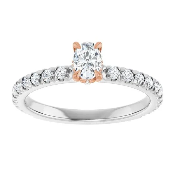 Claw-Prong Hidden Halo-Style Engagement Ring Image 3 Don's Jewelry & Design Washington, IA