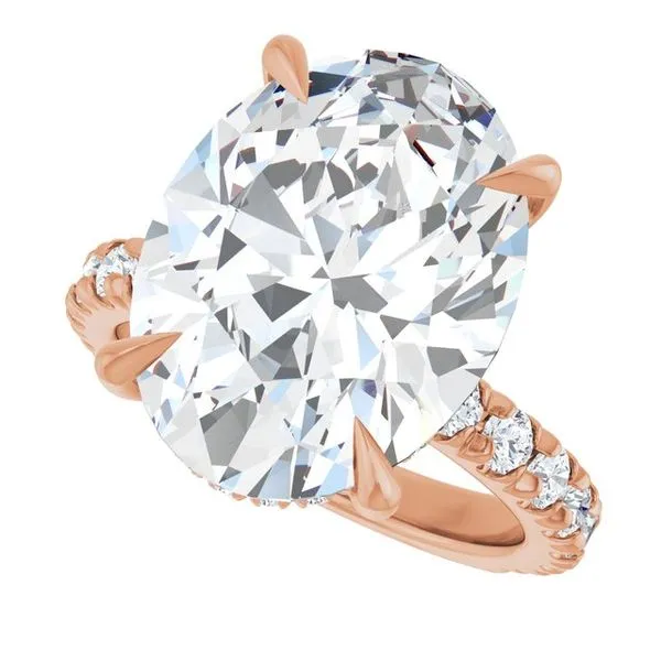Claw-Prong Hidden Halo-Style Engagement Ring Image 5 Arezzo Jewelers Elmwood Park, IL