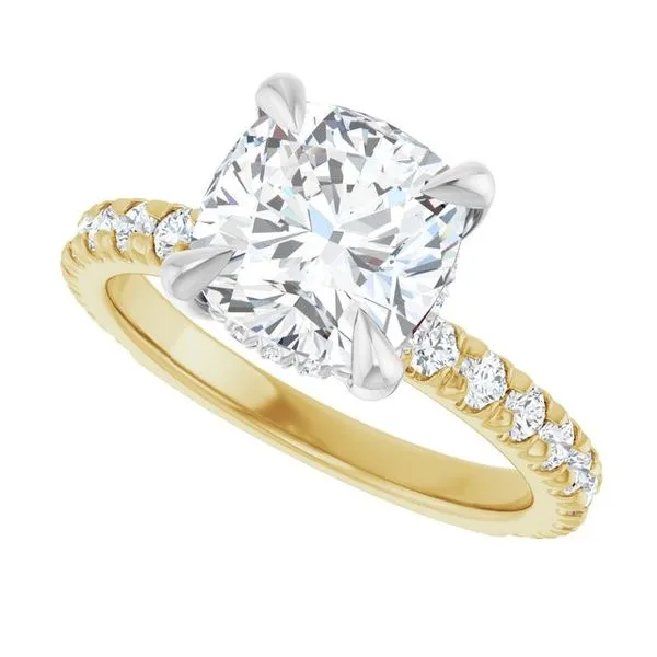 Claw-Prong Hidden Halo-Style Engagement Ring Image 5 Arezzo Jewelers Elmwood Park, IL