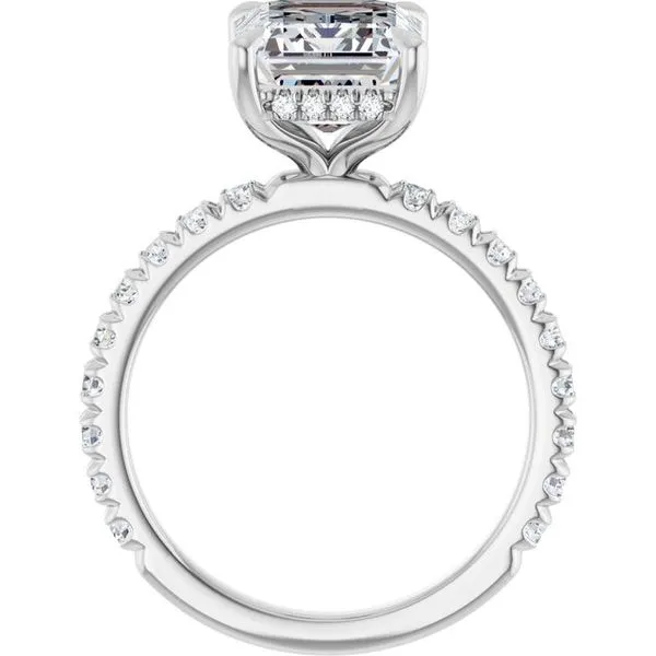 Claw-Prong Hidden Halo-Style Engagement Ring Image 2 Stuart Benjamin & Co. Jewelry Designs San Diego, CA