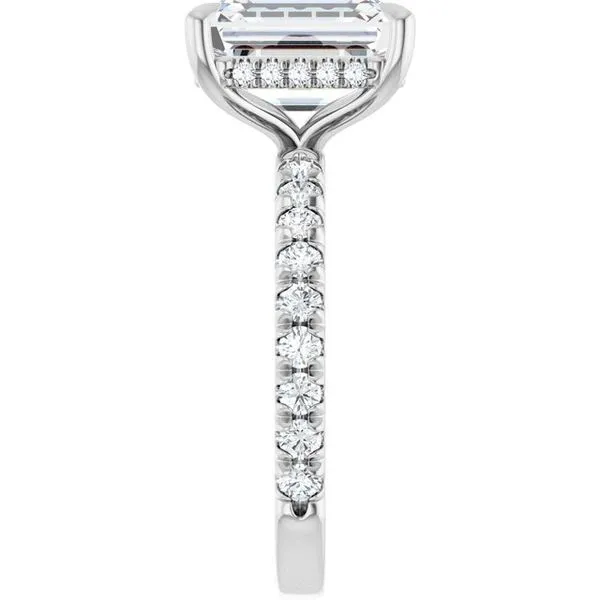 Claw-Prong Hidden Halo-Style Engagement Ring Image 4 The Jewelry Source El Segundo, CA