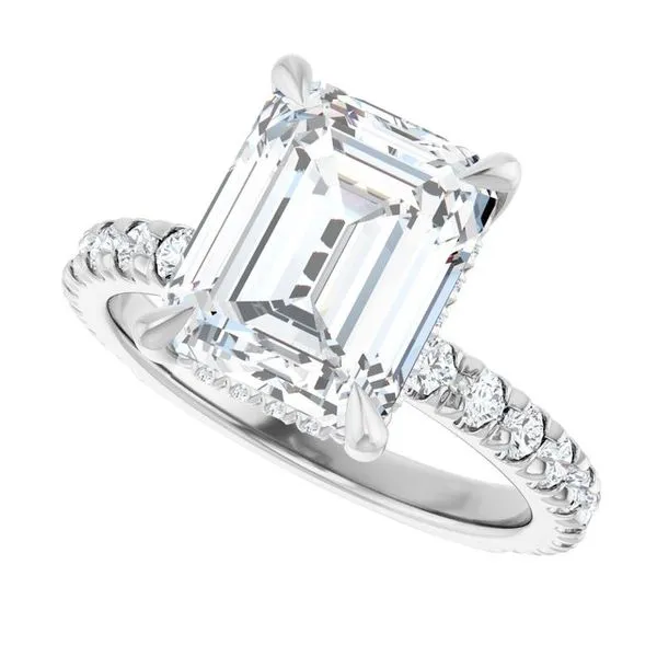 Claw-Prong Hidden Halo-Style Engagement Ring Image 5 Stuart Benjamin & Co. Jewelry Designs San Diego, CA