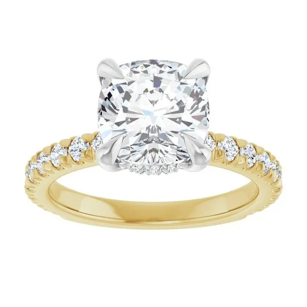 Claw-Prong Hidden Halo-Style Engagement Ring Image 3 Austin's Fine Diamonds & Jewelry Lyndhurst, NJ