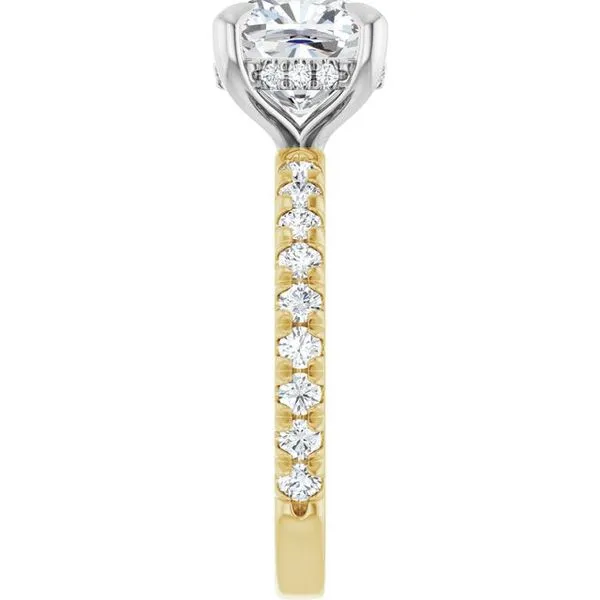 Claw-Prong Hidden Halo-Style Engagement Ring Image 4 J. West Jewelers Round Rock, TX