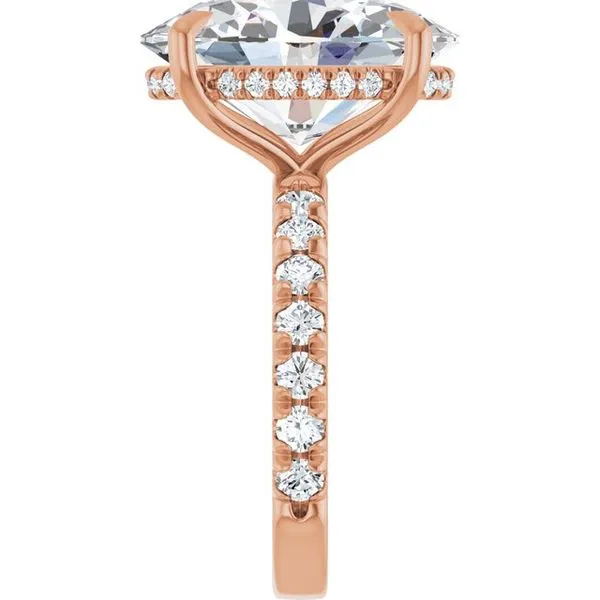 Claw-Prong Hidden Halo-Style Engagement Ring Image 4 Northwood Jewelers Northwood, OH