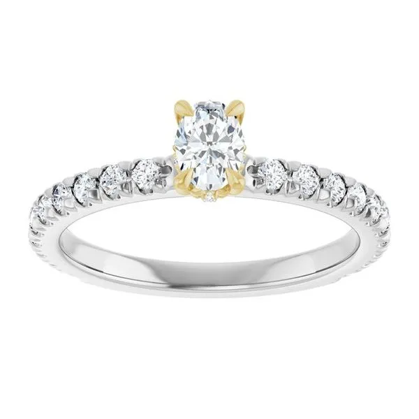 Claw-Prong Hidden Halo-Style Engagement Ring Image 3 House of Silva Wooster, OH